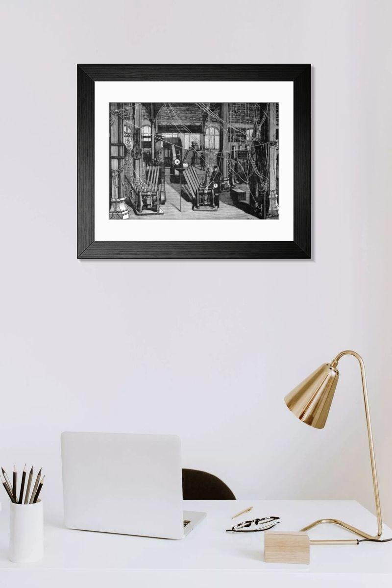 Shown hanging in a room: Modern 14"x12" (36x31cm)