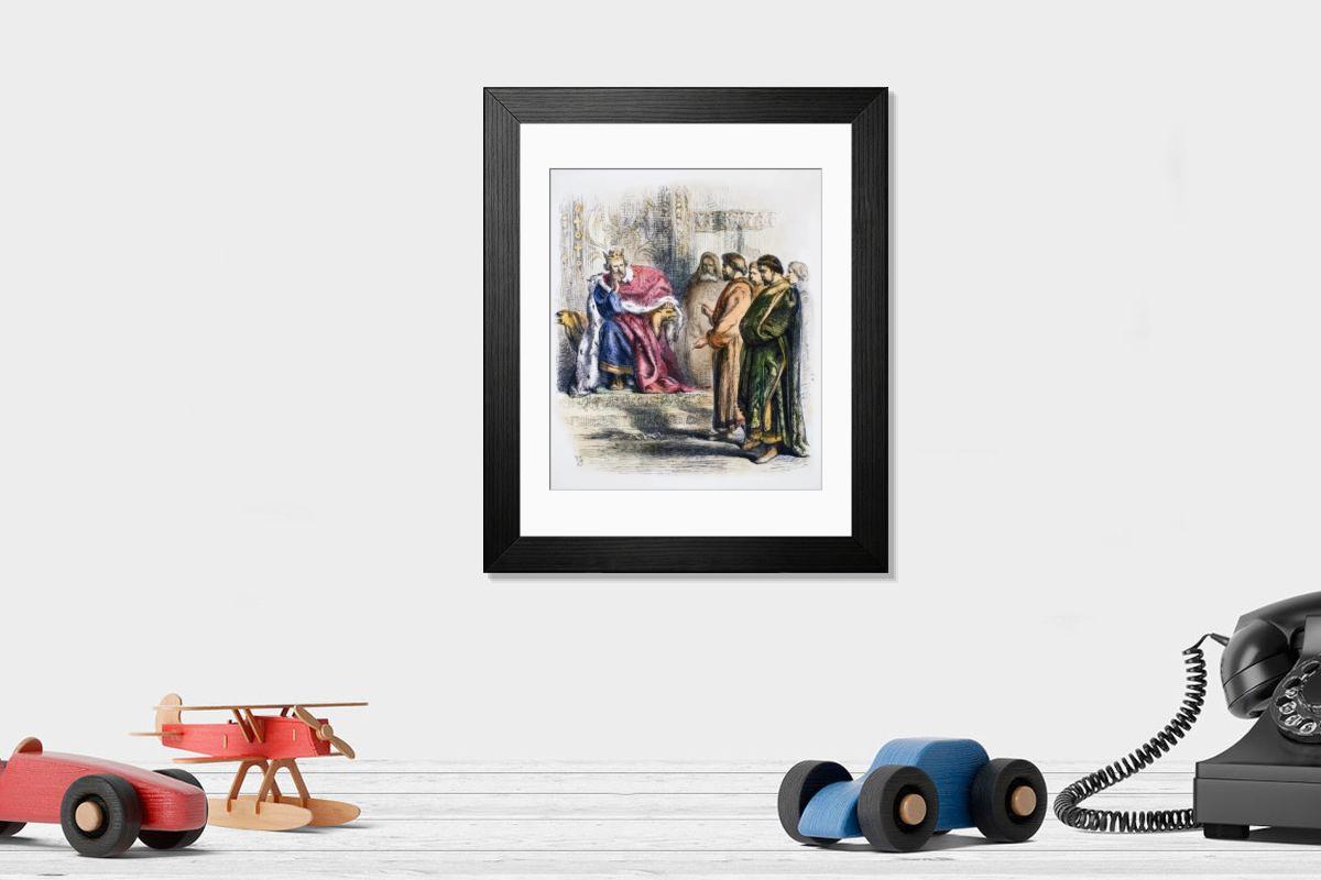 Shown hanging in a room: Modern 14"x12" (36x31cm)