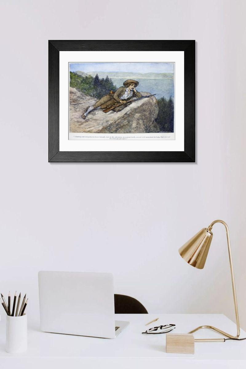 Shown hanging in a room: Modern 14"x12" (36x31cm)