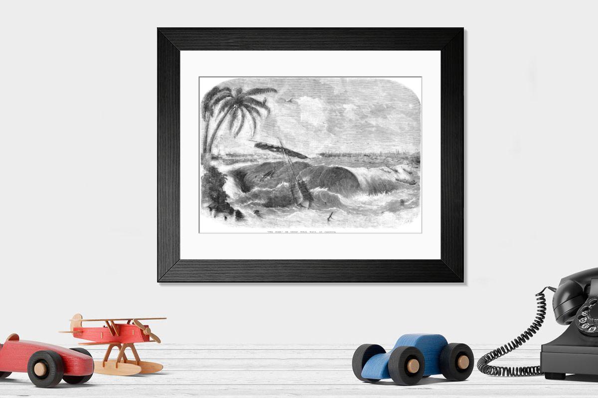 Shown hanging in a room: Modern 14"x12" (36x31cm)