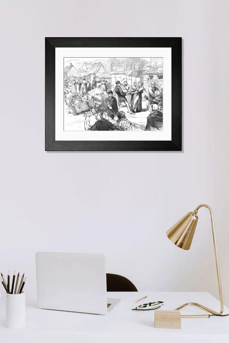 Shown hanging in a room: Modern 14"x12" (36x31cm)
