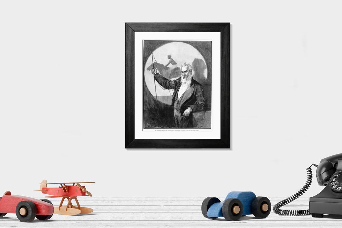 Shown hanging in a room: Modern 14"x12" (36x31cm)