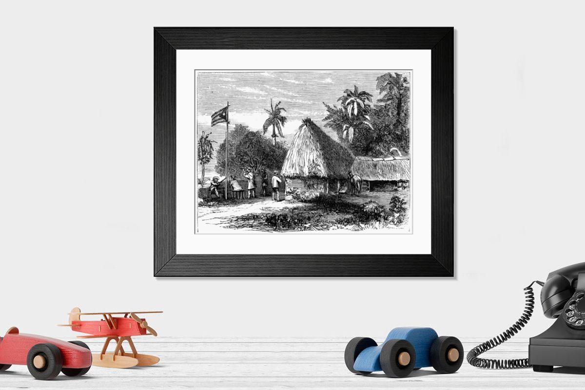 Shown hanging in a room: Modern 14"x12" (36x31cm)