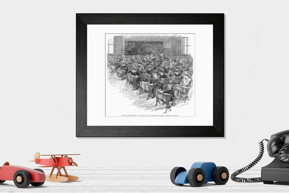 Shown hanging in a room: Modern 14"x12" (36x31cm)