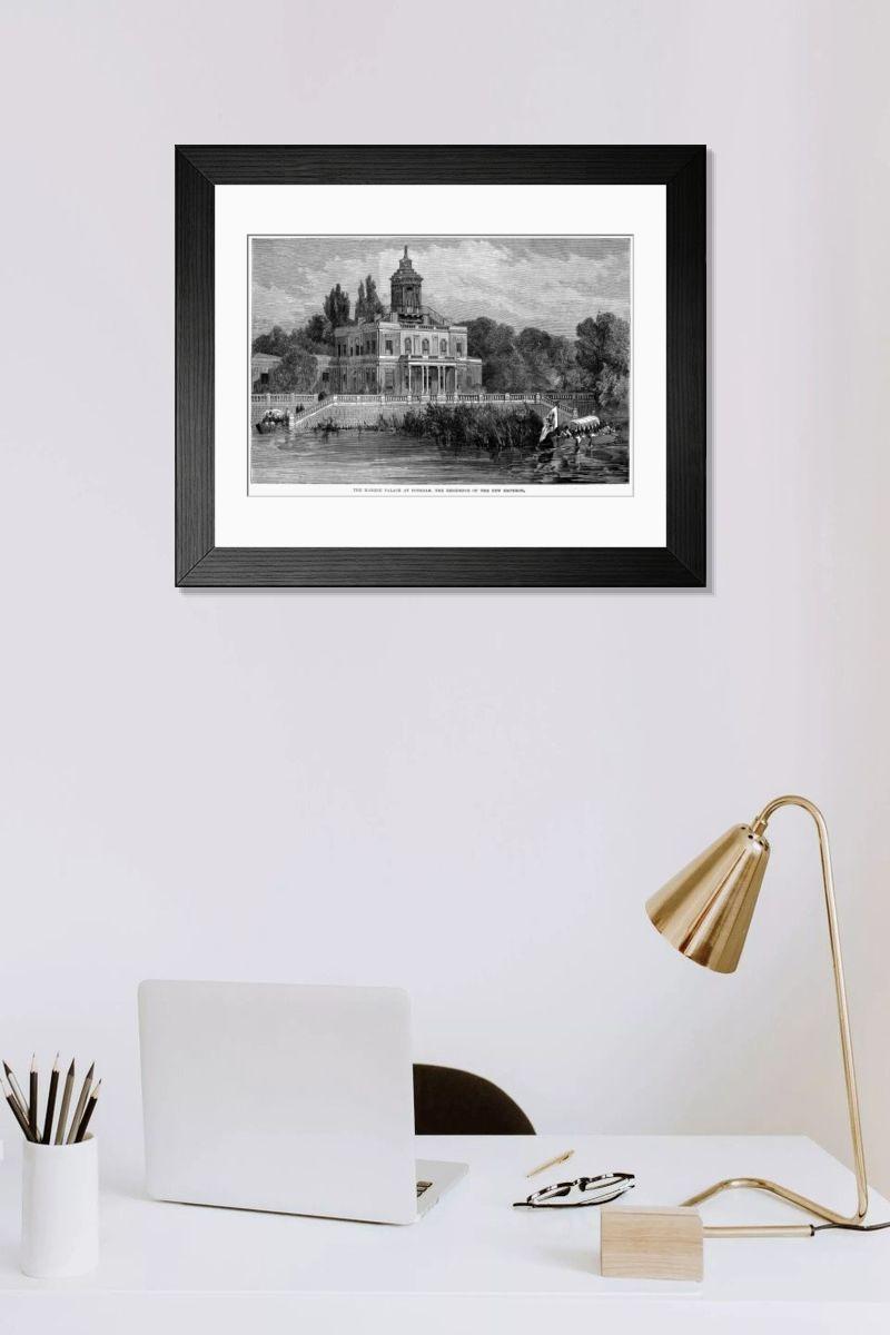 Shown hanging in a room: Modern 14"x12" (36x31cm)