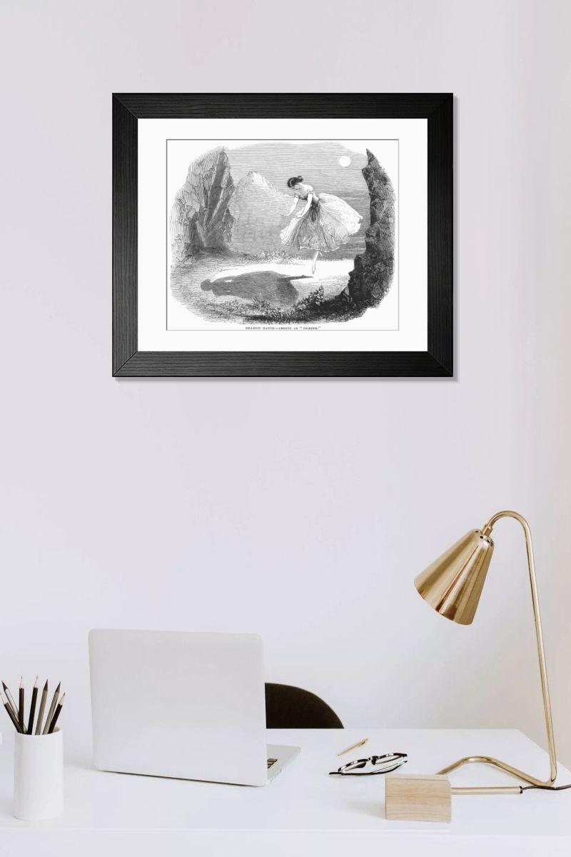 Shown hanging in a room: Modern 14"x12" (36x31cm)