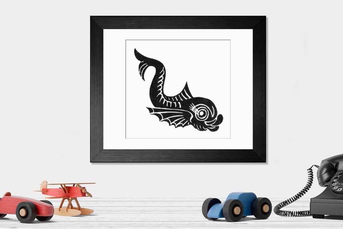Shown hanging in a room: Modern 14"x12" (36x31cm)