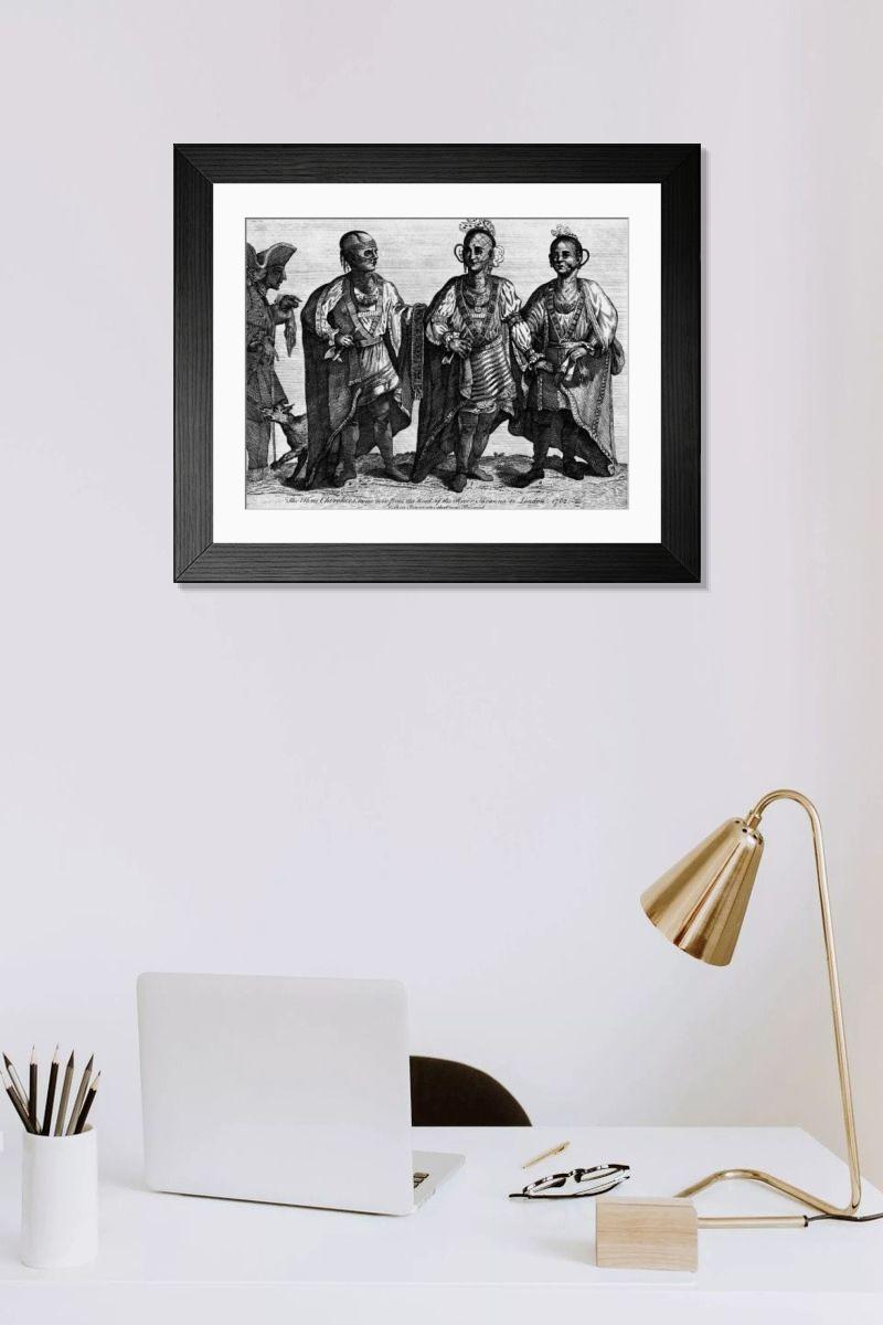 Shown hanging in a room: Modern 14"x12" (36x31cm)