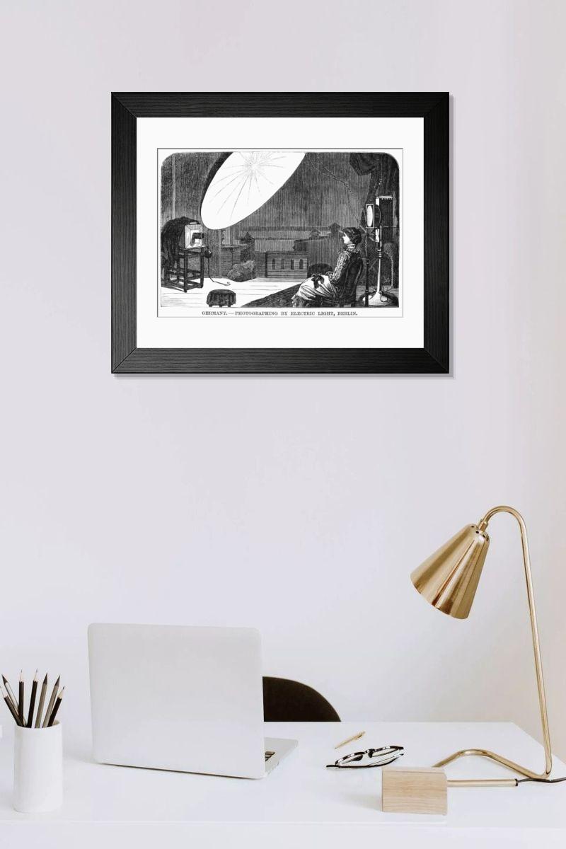 Shown hanging in a room: Modern 14"x12" (36x31cm)