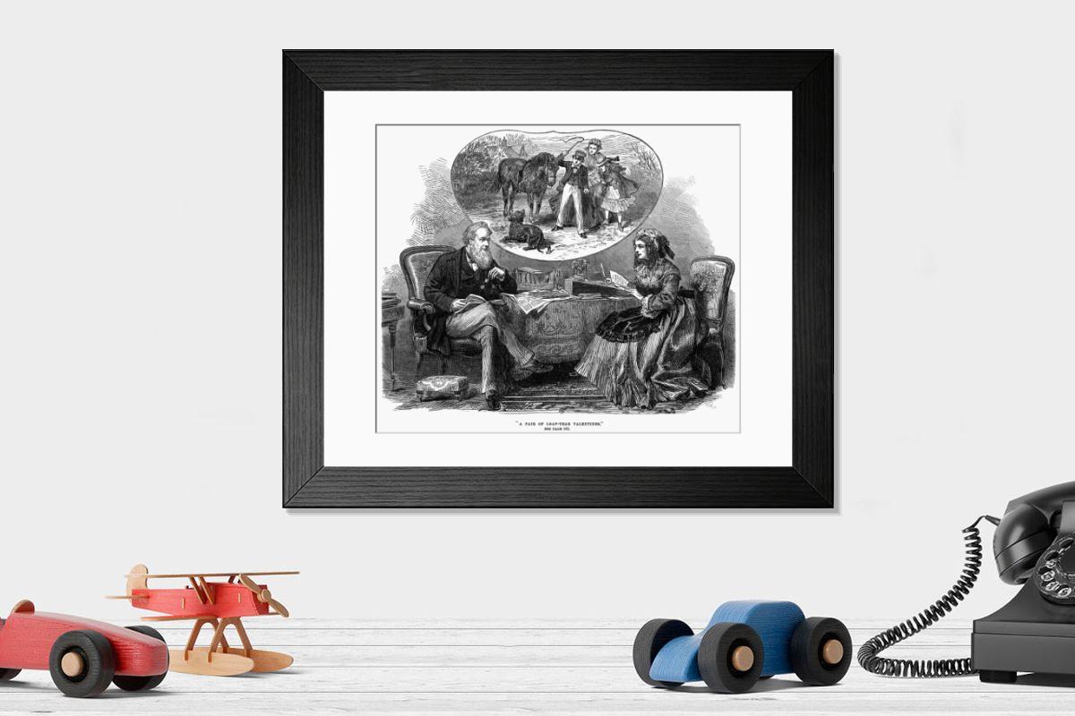 Shown hanging in a room: Modern 14"x12" (36x31cm)