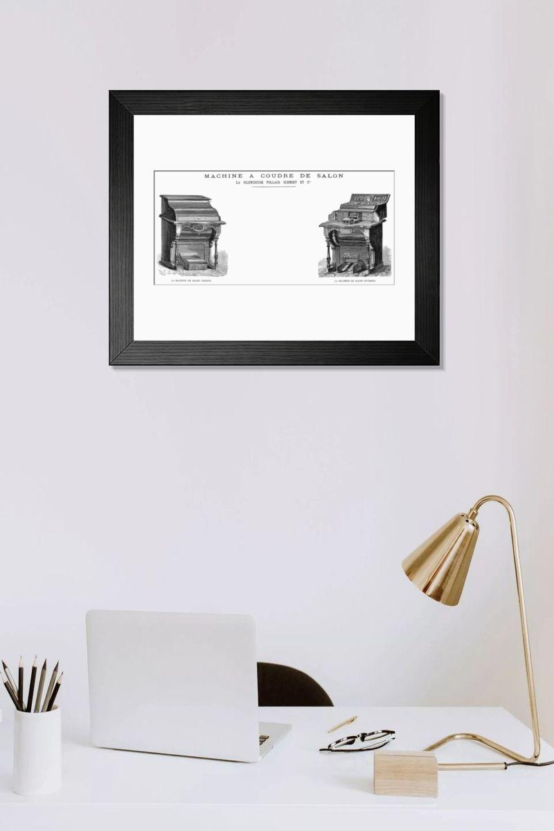 Shown hanging in a room: Modern 14"x12" (36x31cm)