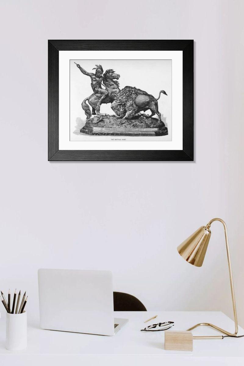 Shown hanging in a room: Modern 14"x12" (36x31cm)
