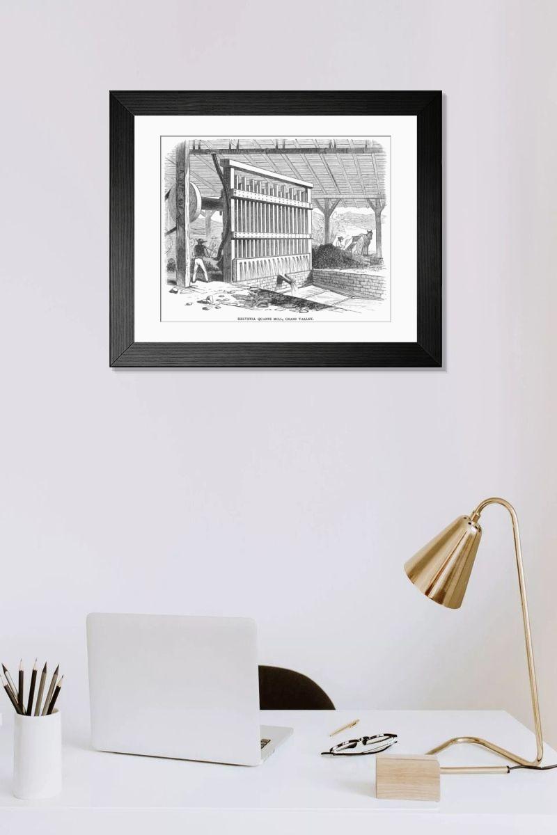 Shown hanging in a room: Modern 14"x12" (36x31cm)