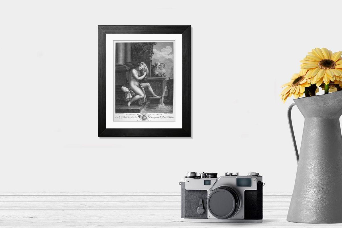 Shown hanging in a room: Modern 14"x12" (36x31cm)