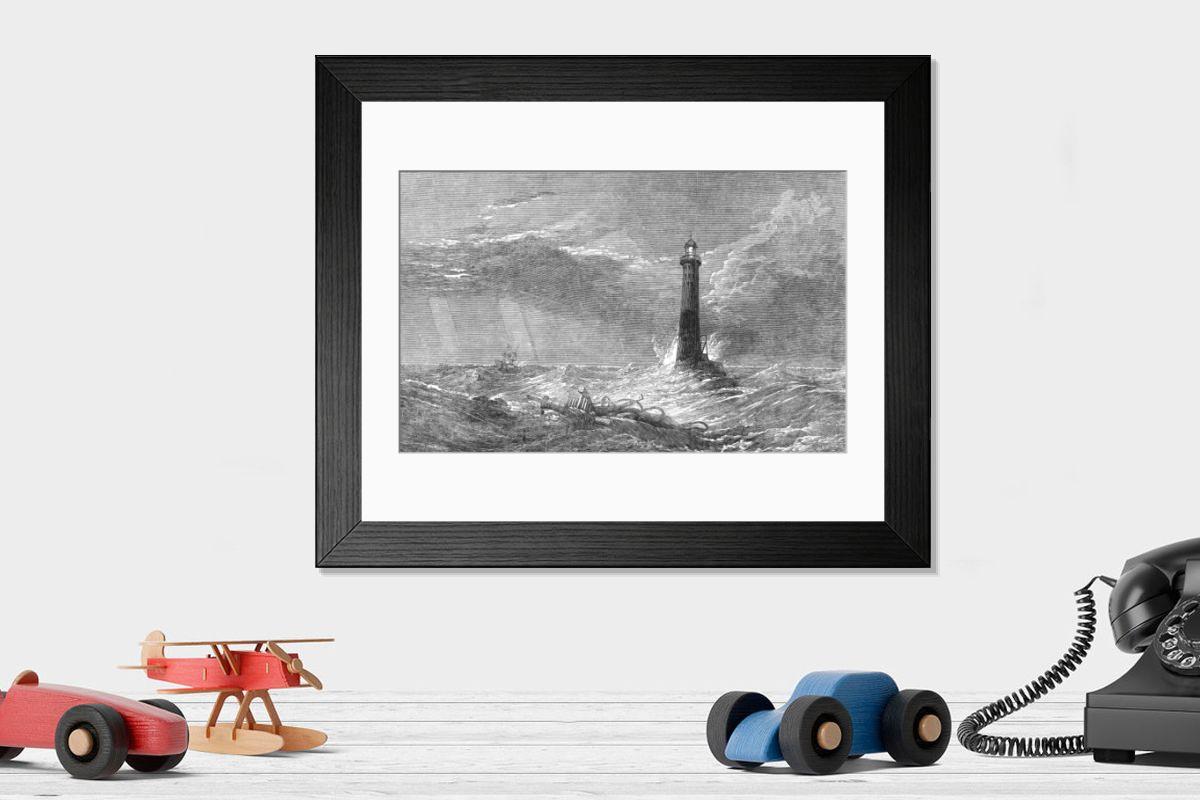 Shown hanging in a room: Modern 14"x12" (36x31cm)
