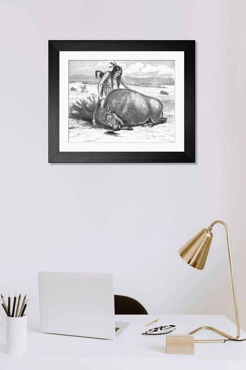 Shown hanging in a room: Modern 14"x12" (36x31cm)
