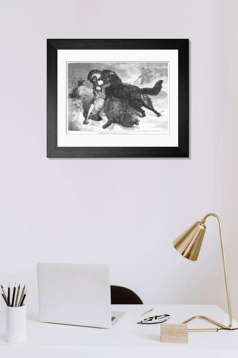 Shown hanging in a room: Modern 14"x12" (36x31cm)