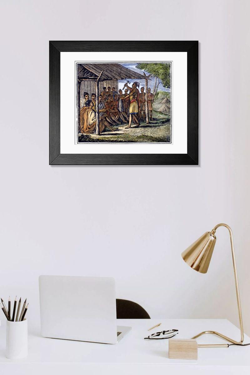 Shown hanging in a room: Modern 14"x12" (36x31cm)