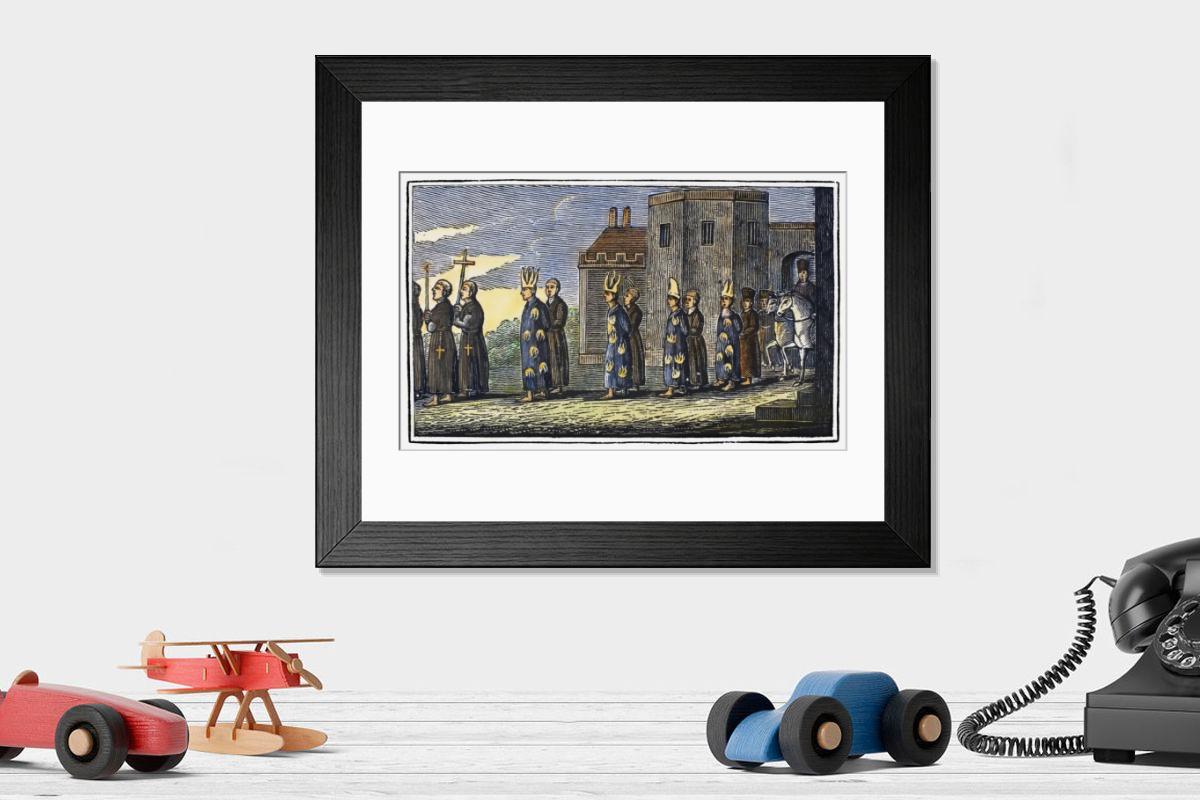 Shown hanging in a room: Modern 14"x12" (36x31cm)