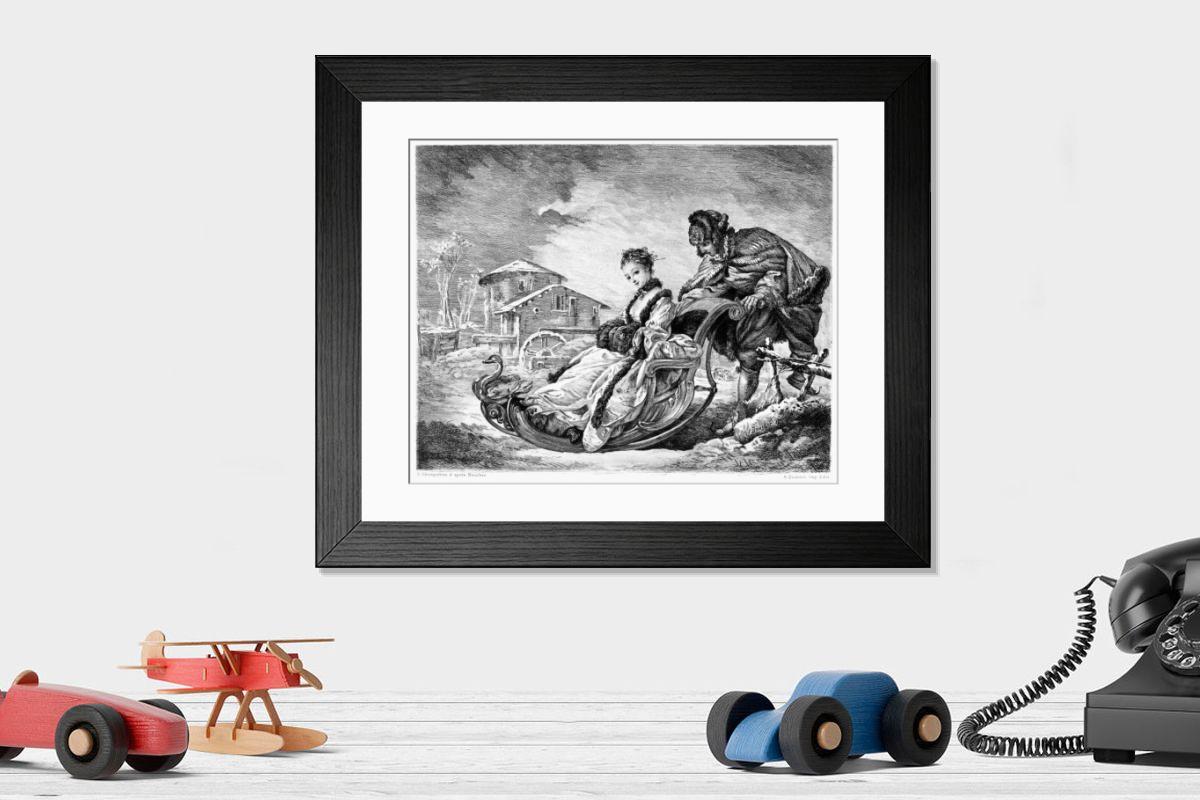 Shown hanging in a room: Modern 14"x12" (36x31cm)