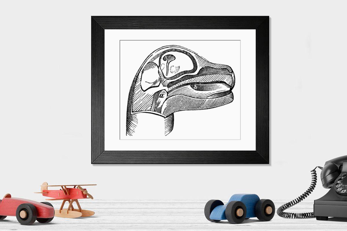Shown hanging in a room: Modern 14"x12" (36x31cm)