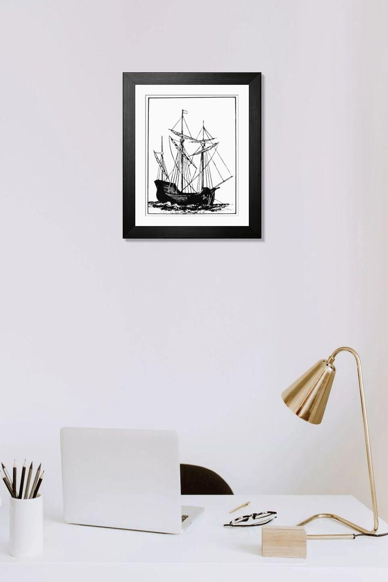 Shown hanging in a room: Modern 14"x12" (36x31cm)