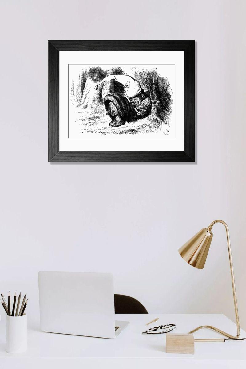 Shown hanging in a room: Modern 14"x12" (36x31cm)