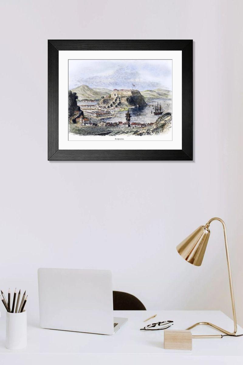 Shown hanging in a room: Modern 14"x12" (36x31cm)