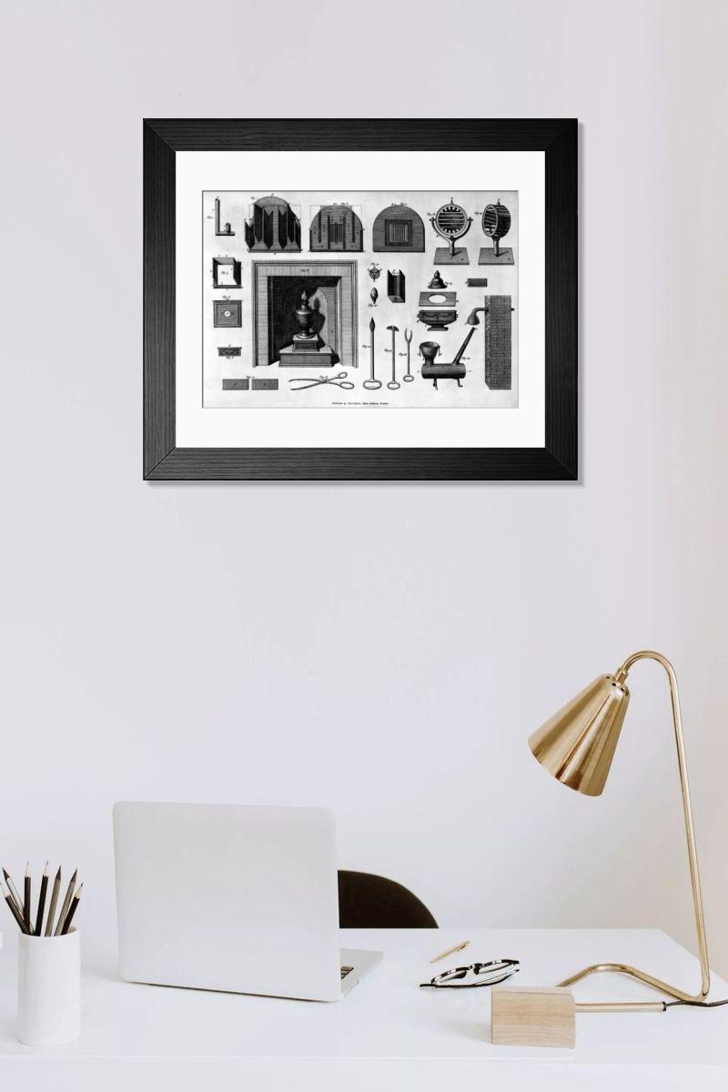 Shown hanging in a room: Modern 14"x12" (36x31cm)