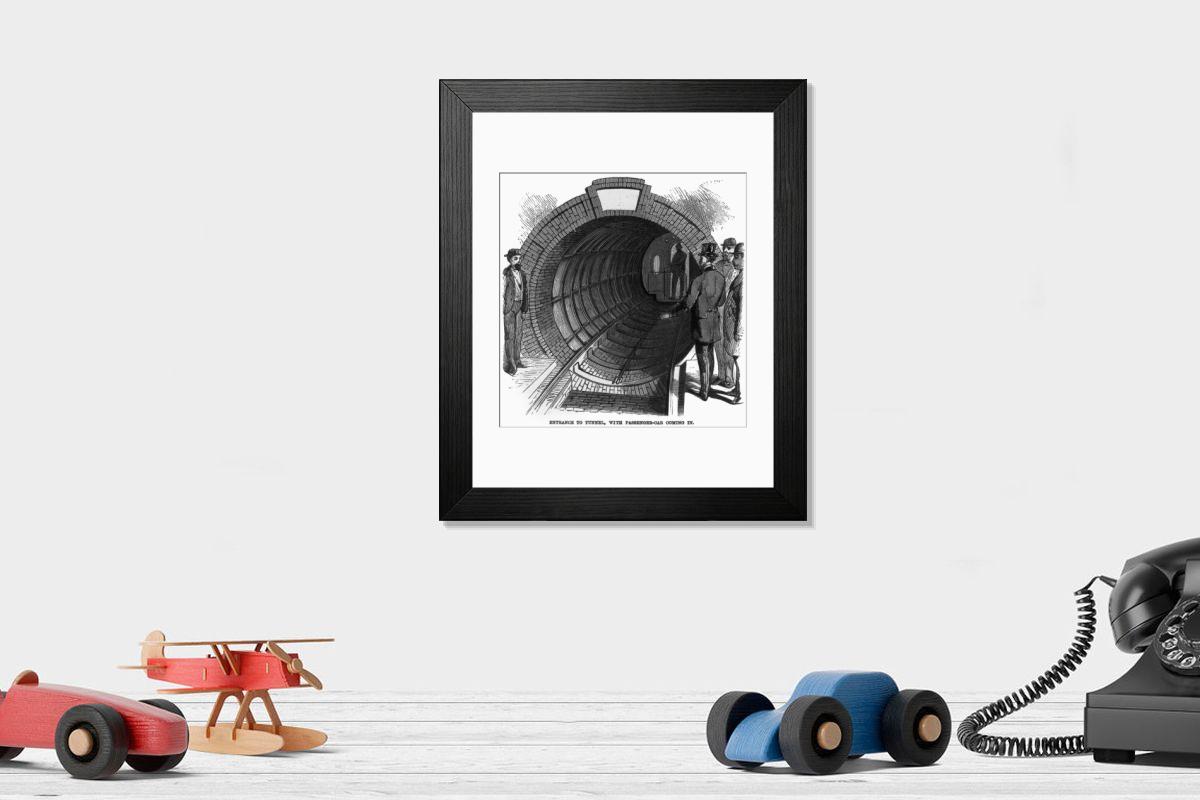 Shown hanging in a room: Modern 14"x12" (36x31cm)