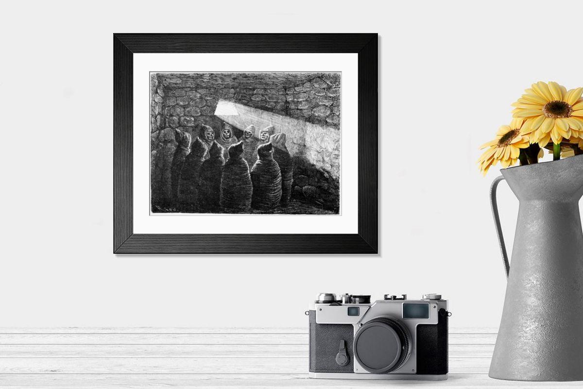 Shown hanging in a room: Modern 14"x12" (36x31cm)