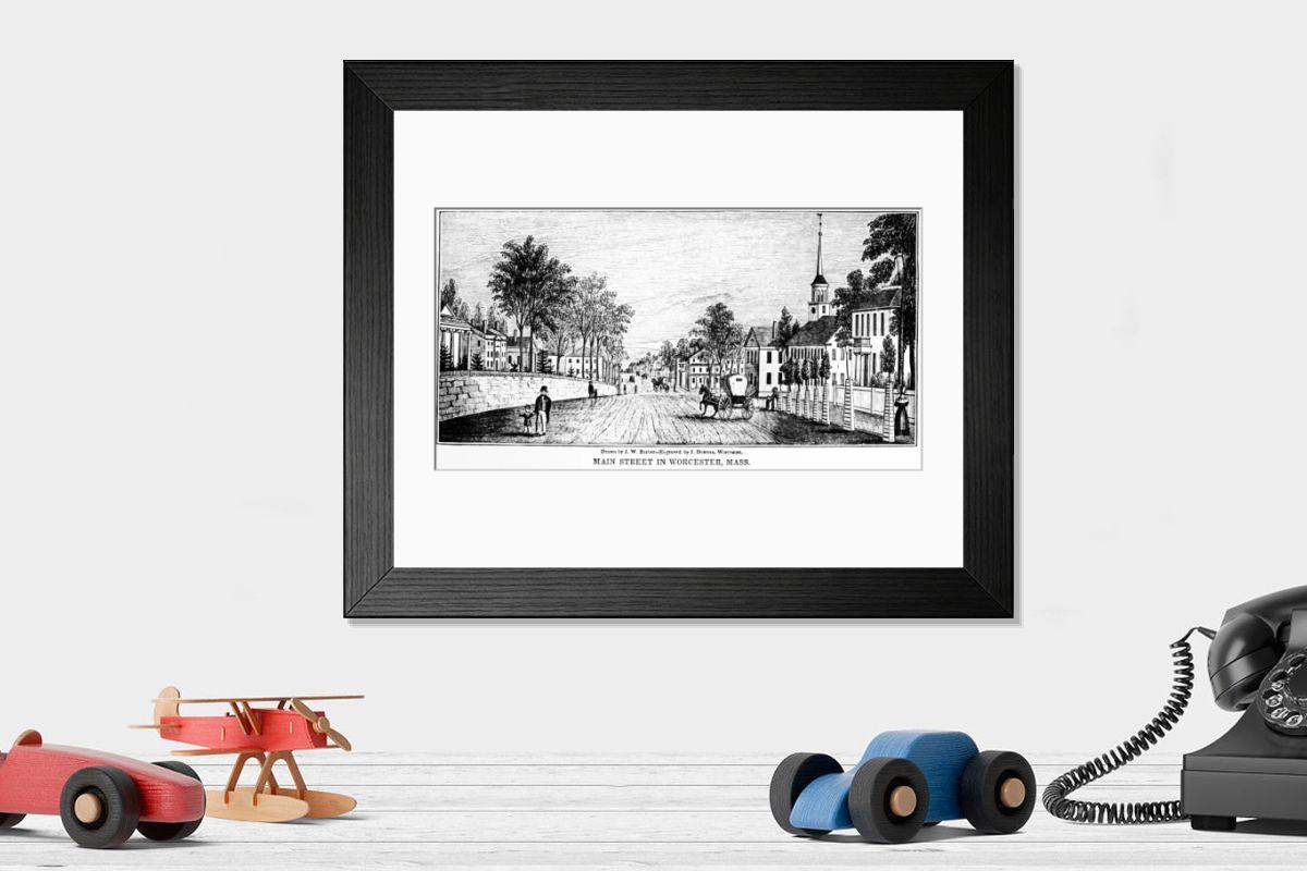 Shown hanging in a room: Modern 14"x12" (36x31cm)