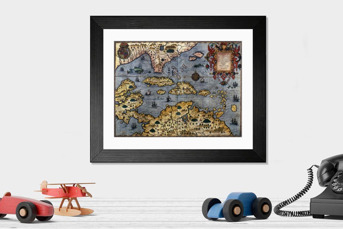 Shown hanging in a room: Modern 14"x12" (36x31cm)