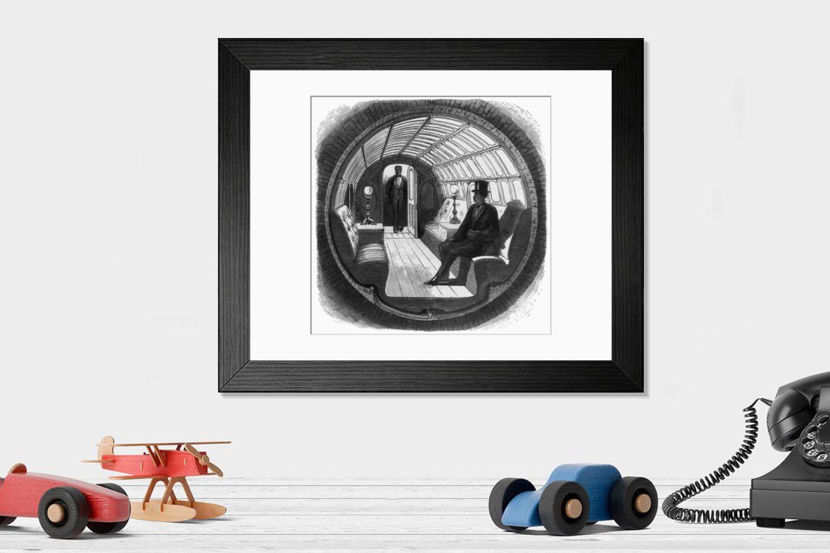 Shown hanging in a room: Modern 14"x12" (36x31cm)