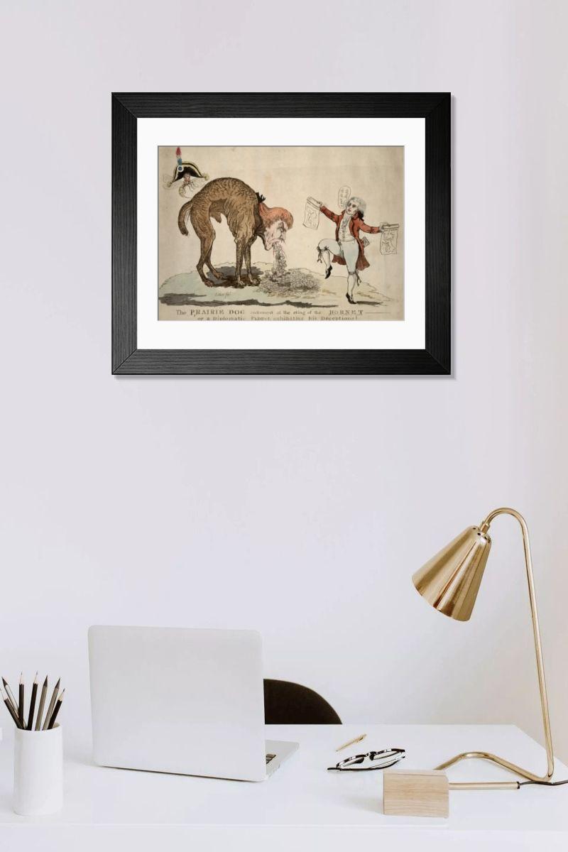 Shown hanging in a room: Modern 14"x12" (36x31cm)