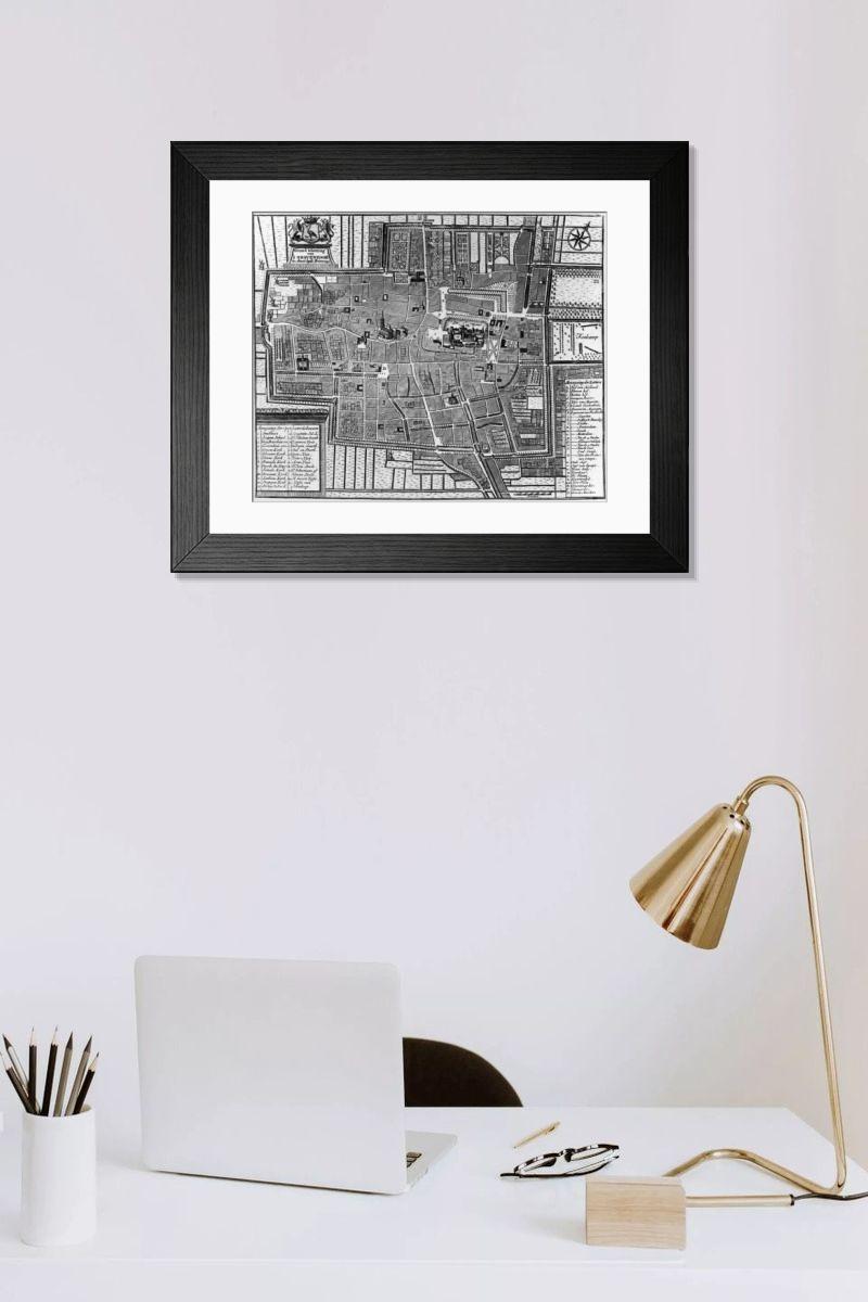 Shown hanging in a room: Modern 14"x12" (36x31cm)