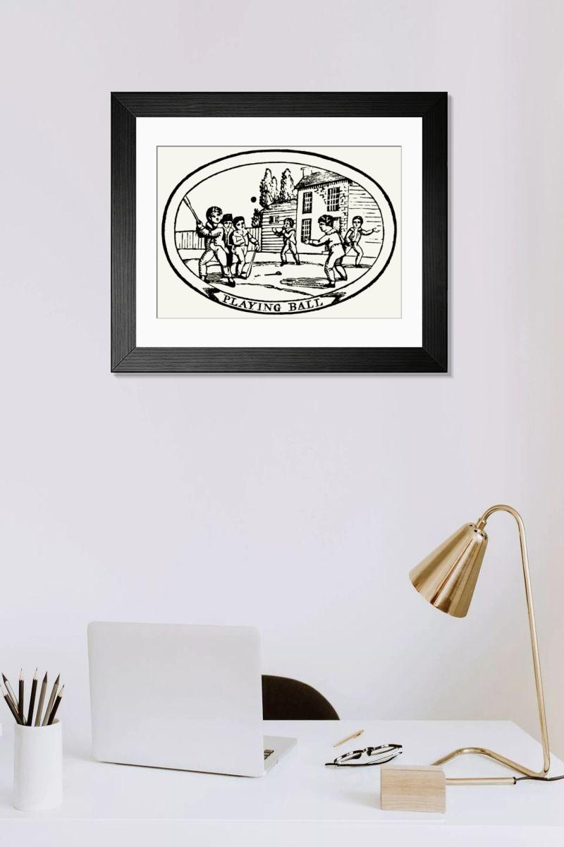 Shown hanging in a room: Modern 14"x12" (36x31cm)