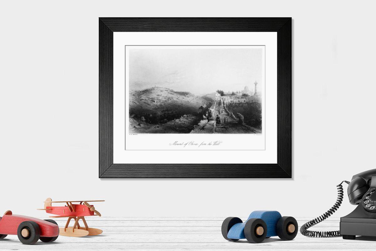 Shown hanging in a room: Modern 14"x12" (36x31cm)