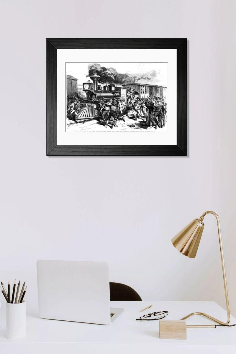 Shown hanging in a room: Modern 14"x12" (36x31cm)