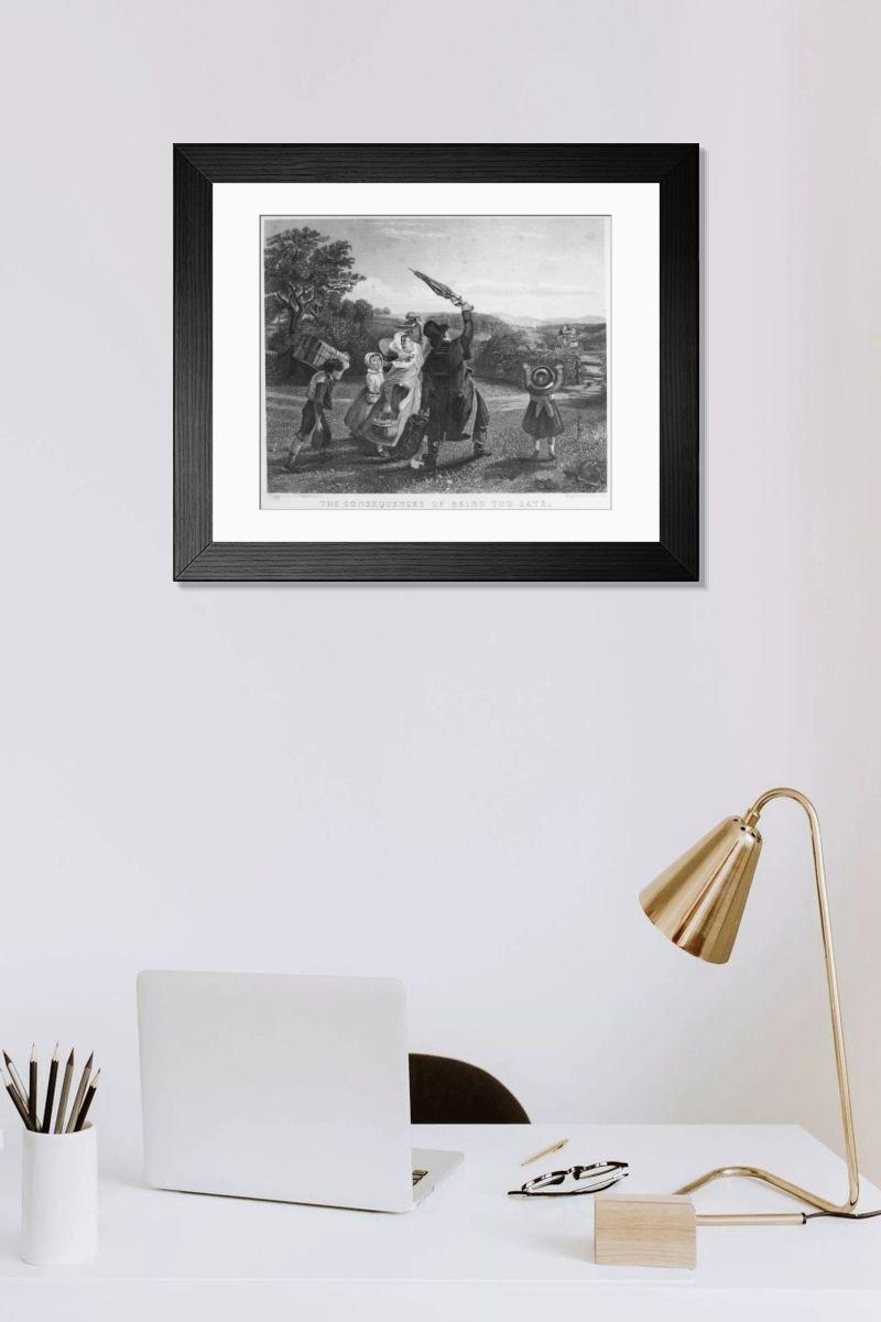 Shown hanging in a room: Modern 14"x12" (36x31cm)