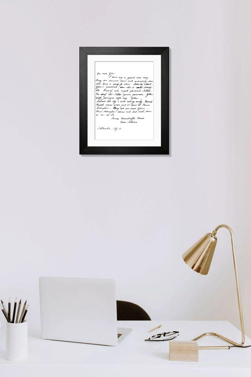 Shown hanging in a room: Modern 14"x12" (36x31cm)