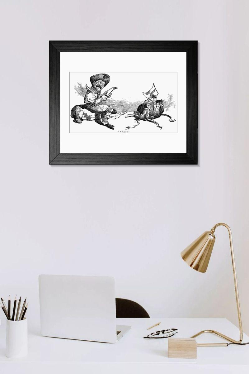 Shown hanging in a room: Modern 14"x12" (36x31cm)