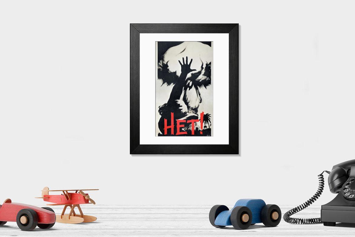 Shown hanging in a room: Modern 14"x12" (36x31cm)