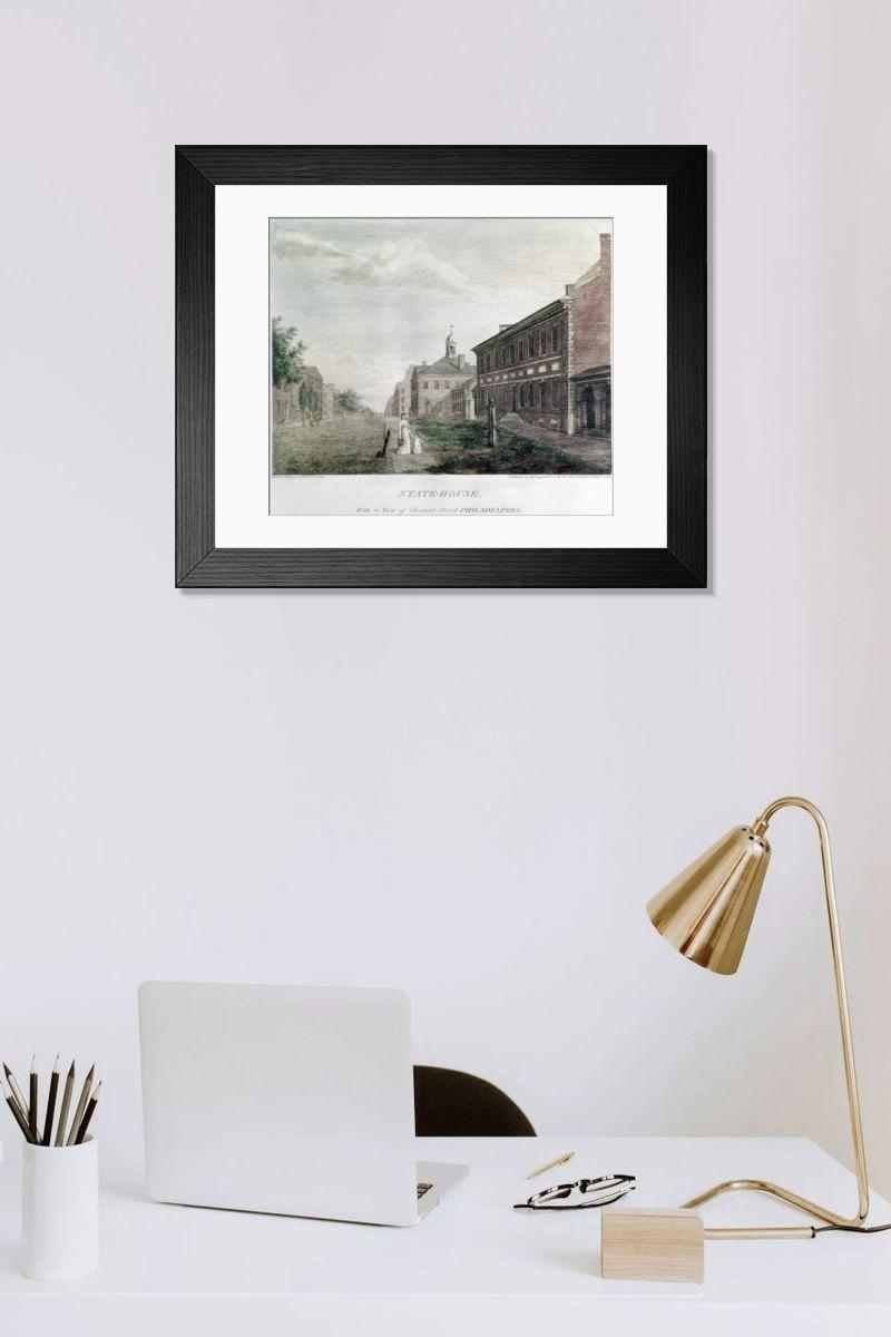 Shown hanging in a room: Modern 14"x12" (36x31cm)