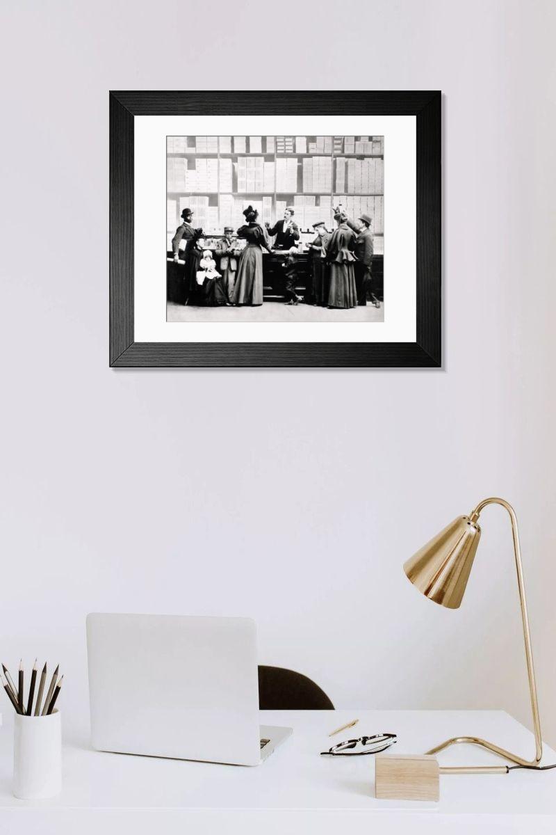 Shown hanging in a room: Modern 14"x12" (36x31cm)