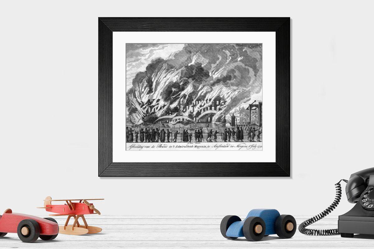 Shown hanging in a room: Modern 14"x12" (36x31cm)