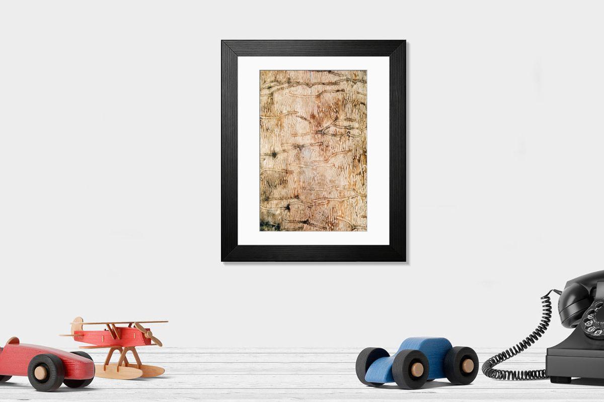 Shown hanging in a room: Modern 14"x12" (36x31cm)