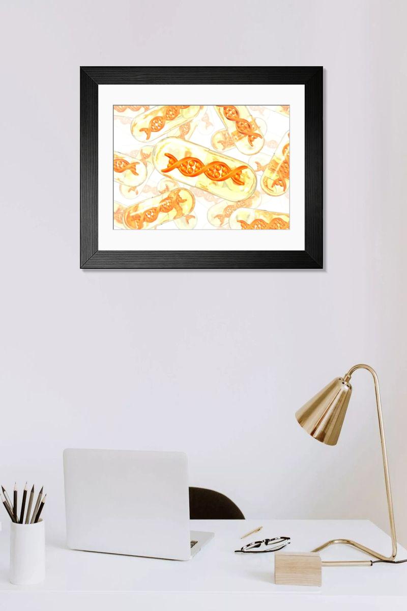 Shown hanging in a room: Modern 14"x12" (36x31cm)