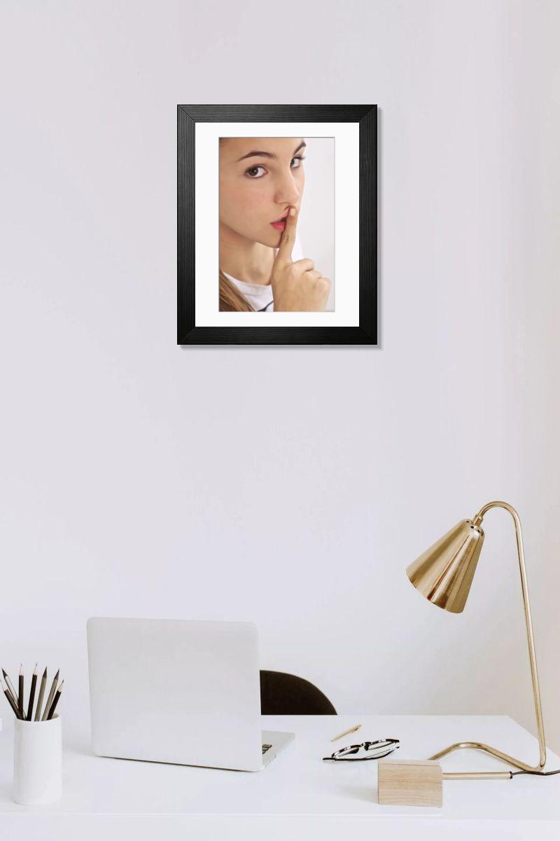 Shown hanging in a room: Modern 14"x12" (36x31cm)