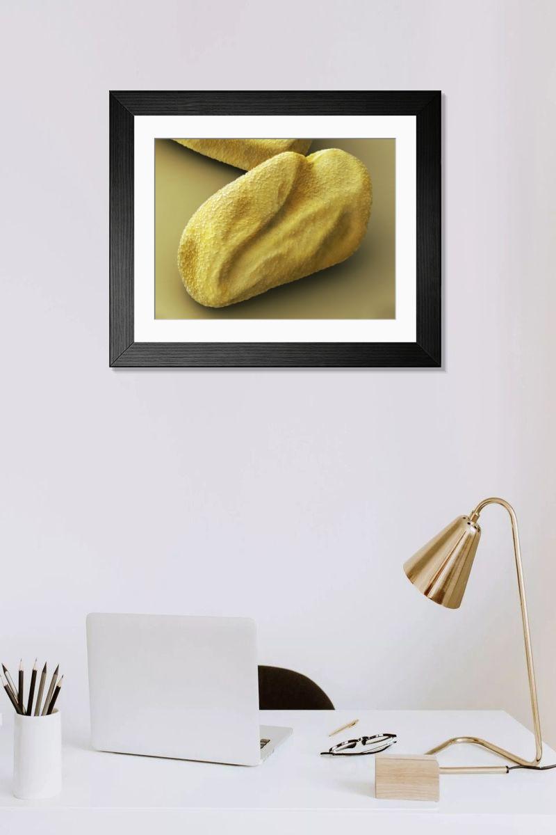 Shown hanging in a room: Modern 14"x12" (36x31cm)